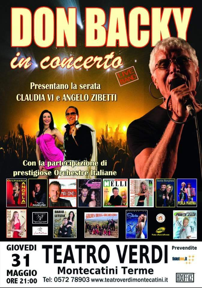 Don Bachi in concerto Teatro Verdi di Montecatini Terme