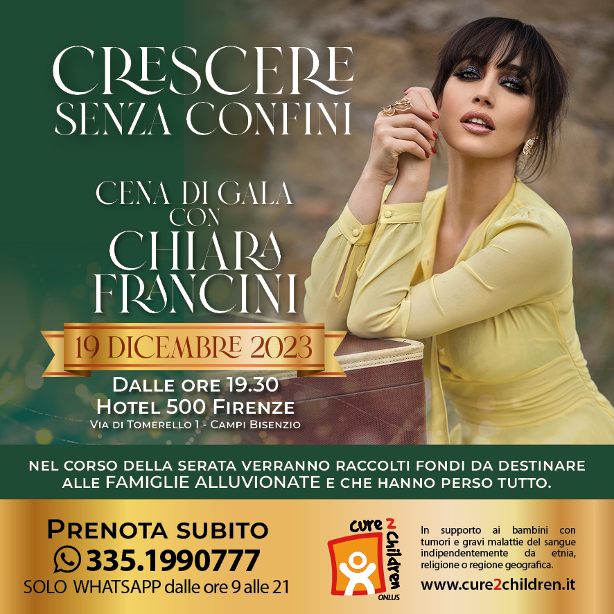 Crescere Senza Confini 2023, Cena di Gala con Chiara Francini