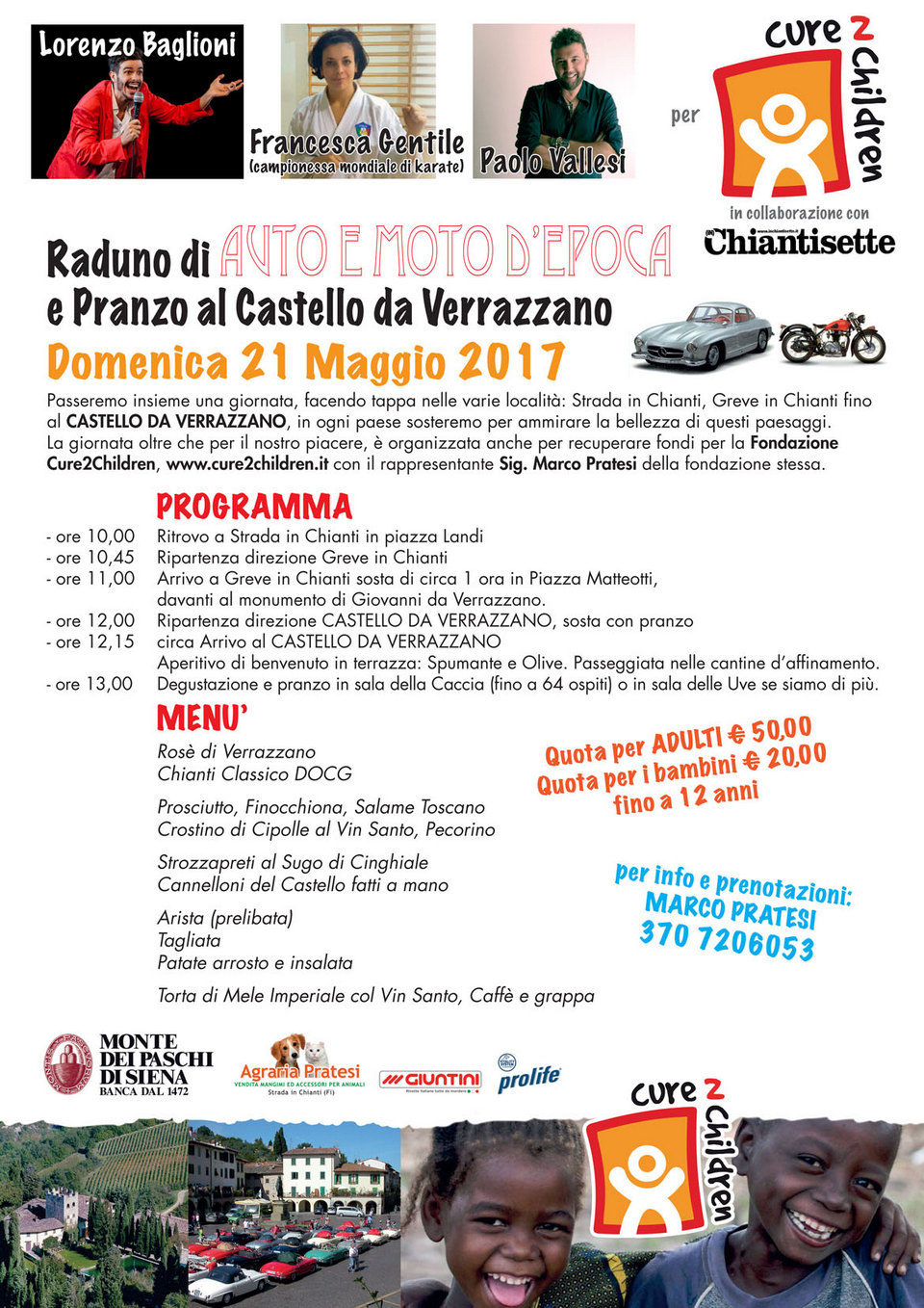 Raduno di Auto e Moto d'Epoca per Cure 2 Children